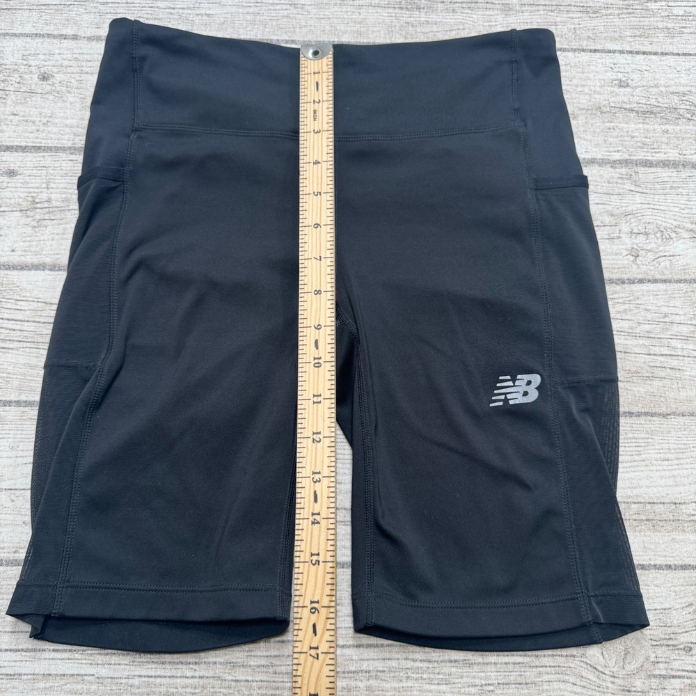 New Balance Biker Shorts Women's Medium Black Pockets Athletic Running Training - Picture 5 of 6